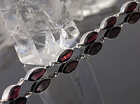 Garnet Bracelet in Sterling Silver